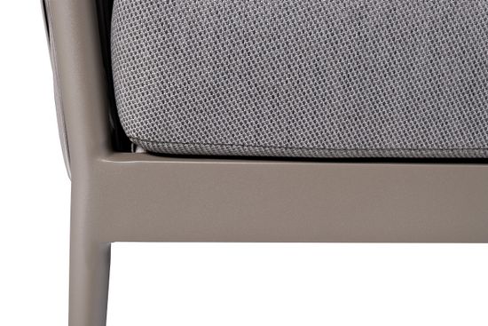 39AR-DIV-3691 SER Диван двухместный "Муза" серый 81,5*190*75см, оплетка "лента"