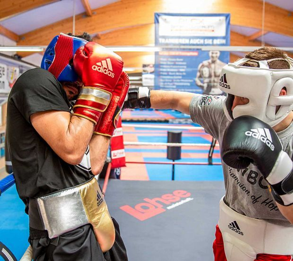 Перчатки боксерские AdiSpeed Metallic красно-золото-серебристые adiSBG501ProM