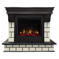 Электрокамин RealFlame Castle 25,5 DN орех с очагом Saphir 25,5