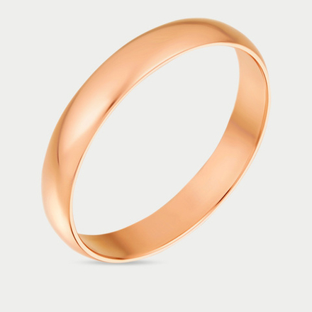Кольцо обручальное из розового золота 585 пробы без вставки (арт. 17003)