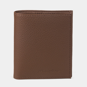 Портмоне из натуральной кожи теленка, цвета шоколад