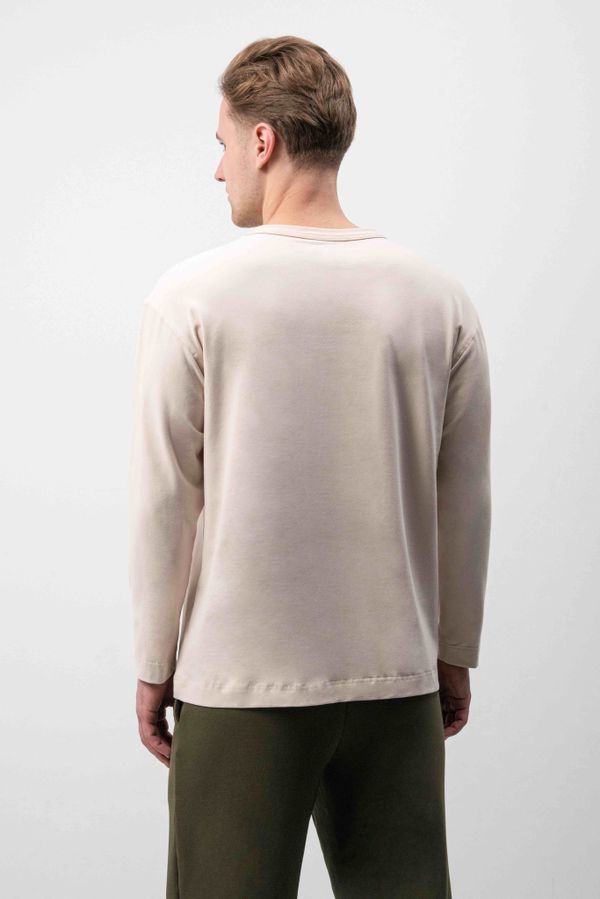 Лонгслив №1 Унисекс Бежевый - фото 2