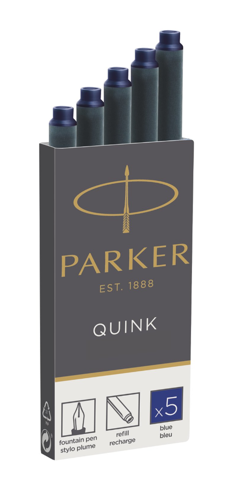 Parker Чернила (картридж) &quot;Cartridge Quink&quot; синие, 5шт., блистер