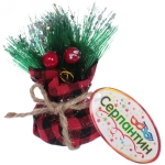 Композиция новогодняя «Веточка с ягодкой» 11 см