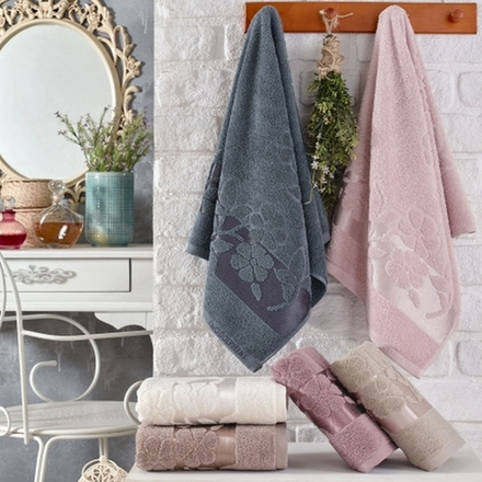 Полотенце махровое "АВТ. AHSEN" TWO DOLPHINS, 100% хлопок, Турция.