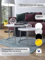 Комплект журнальных столов Акцент - СБГ - МДФ в ПВХ