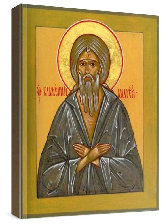 Андрей Юродивый (рукописная икона)