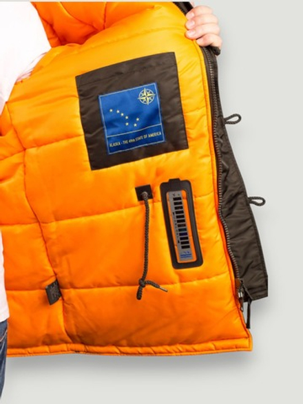Куртка Аляска N-3B Husky Denali (т. серая - beluga/orange)