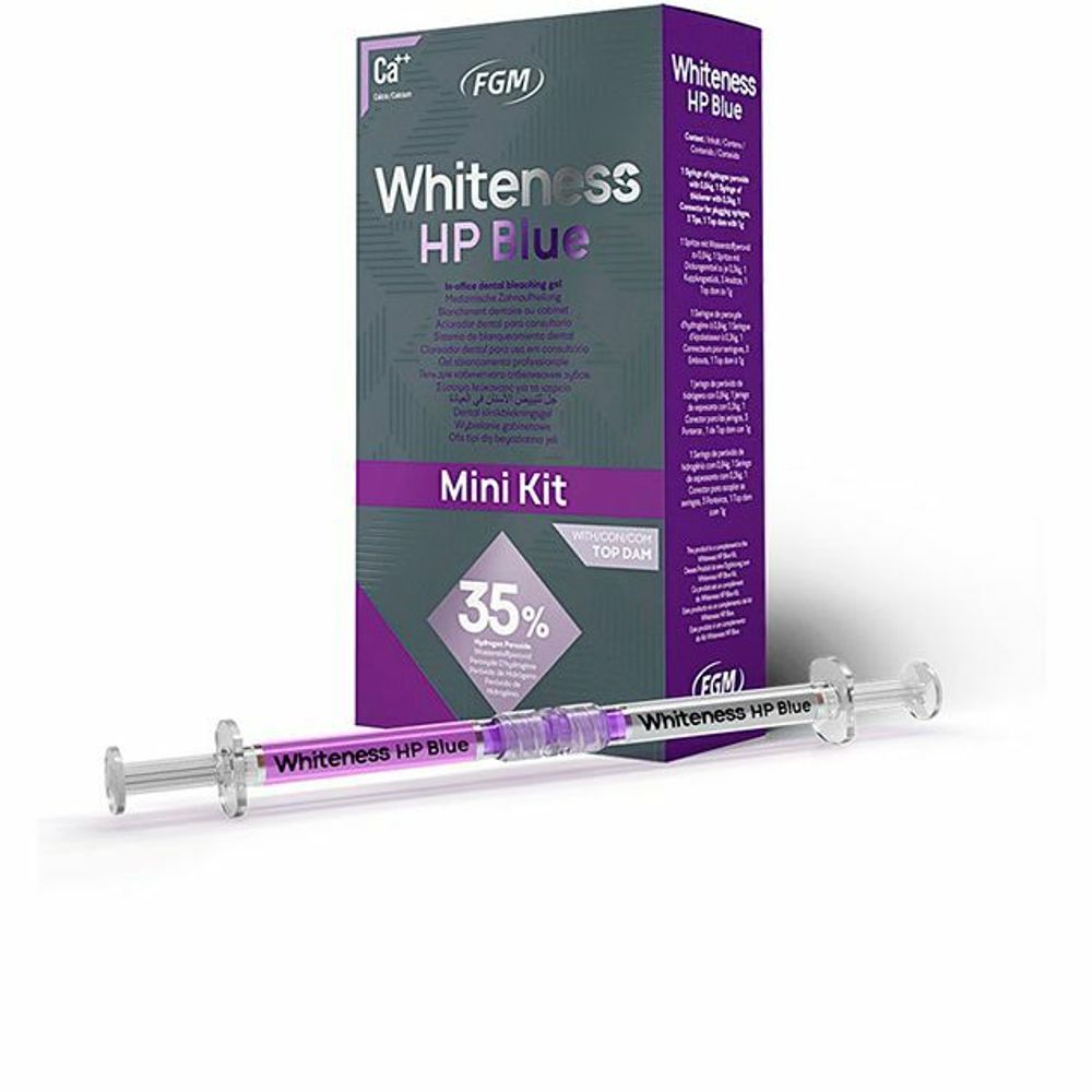 Whiteness HP Blue 35% Мини-Кит-клиническое отбеливание-Набор 2шпр. (на 1 пациента) (Бразилия)