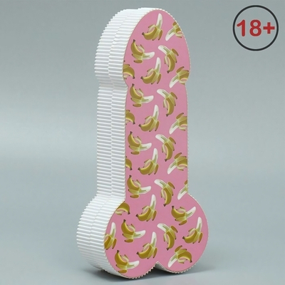 Подарочная коробка «Паттерн» - 12х26х5 см. (Цвет: розовый с белым)