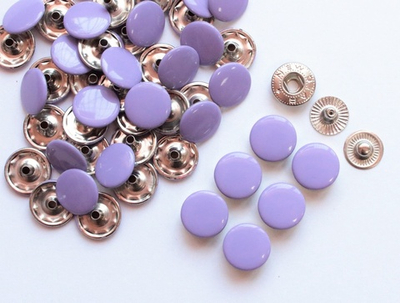 Кнопки Альфа (12,5 мм, уп.10 шт.). Сиреневая