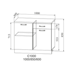 Лофт Бетон темный С 1000