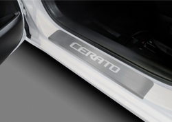 Накладки на пороги Rival для Kia Cerato III 2013-09.2018, нерж. сталь, с надписью, 4 шт., NP.2805.3