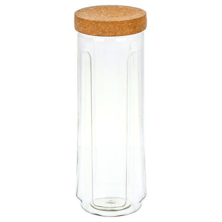 Банка для сыпучих продуктов Rosemary 1,6л с пробковой крышкой Пластик Репаблик