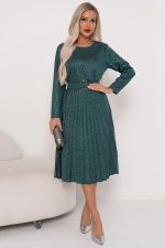 Платье с юбкой-плиссе (морская волна) Р11-2009/4 Nikol