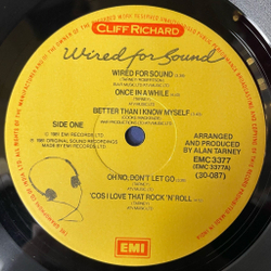 Винтажная виниловая пластинка LP Cliff Richard Wired For Sound (Индия 1981)