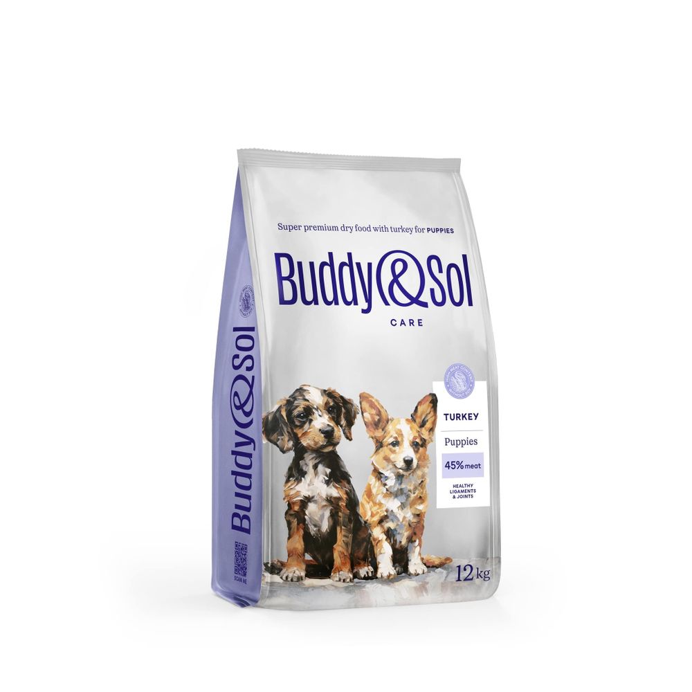Сухой корм Buddy&amp;Sol CARE PUPPY с индейкой для щенков всех пород 12 кг