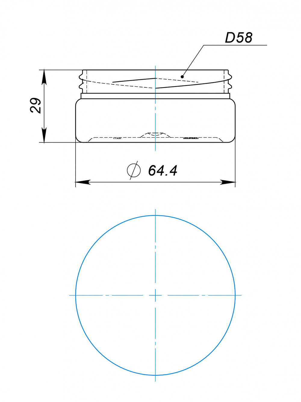 Банка 50 мл 58 мм ПЭТ от производителя «Тара-Гост»