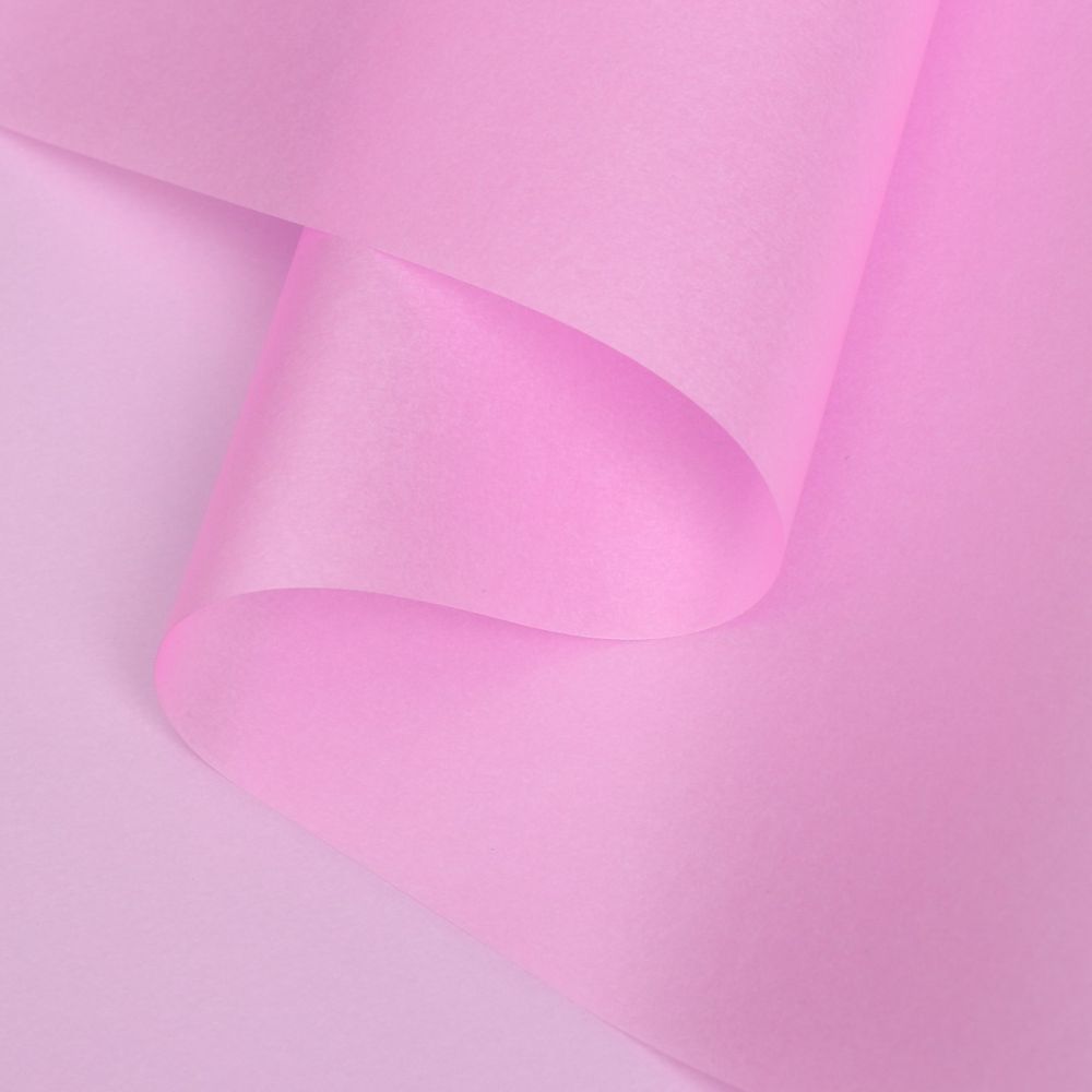 Бумага тишью водоотталкивающая с ламинацией, цвет светло-розовый, 58 см*5 м 75 микрон