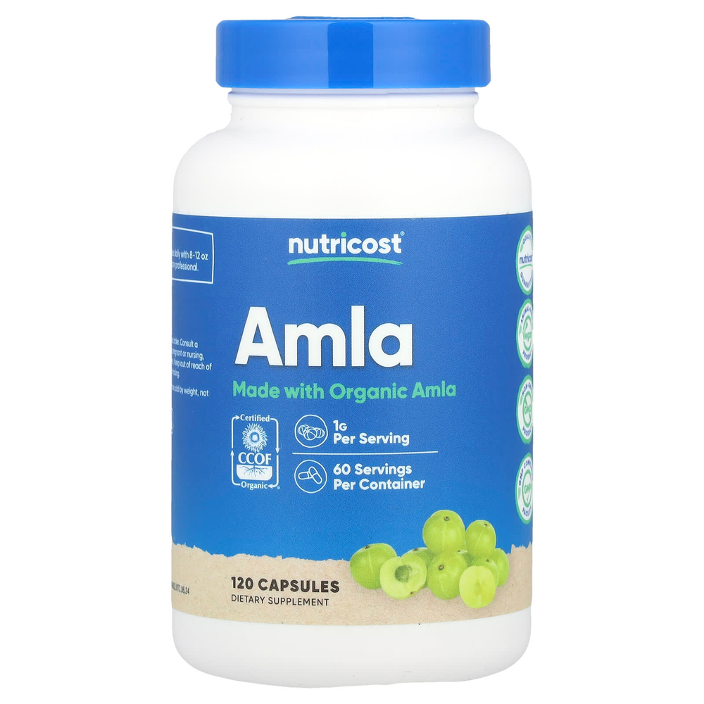Nutricost, Амла, 120 капсул (0,5 г в 1 капсуле)