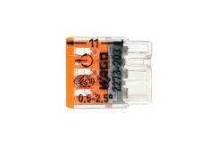 Клемма Wago 3*2,5 оранжевая 20718