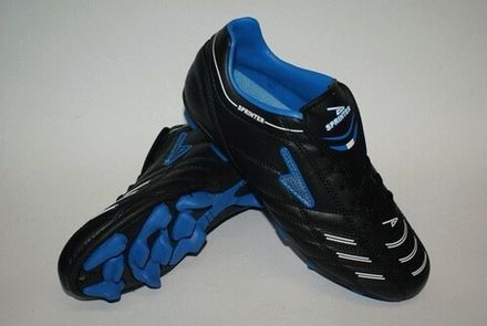 Футбольные бутсы с овальными шипами SPRINTER BLACK :AX5423-44