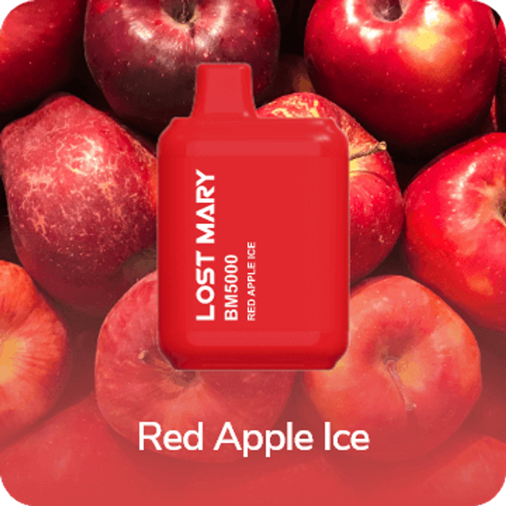 Lost mary BM 5000 Red apple ice Яблоко красное-лёд купить в Москве с доставкой по России