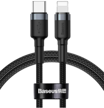 Кабель Baseus Cafule Type-C/Lightning 100см (CATLKLF-G1) (черный)