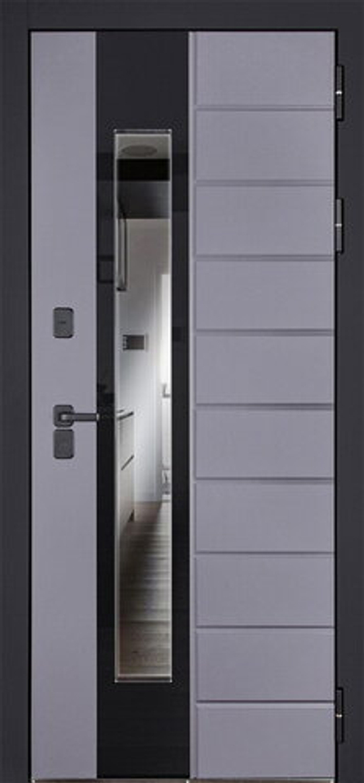 Стальная дверь "Снегирь" с окном (терморазрыв 3к). Заказная модель.