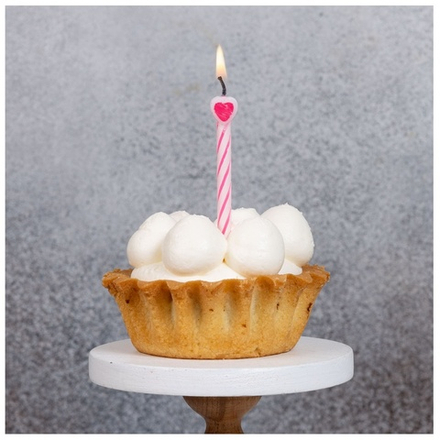 Свечи для торта с сердцем ассорти, 8 шт