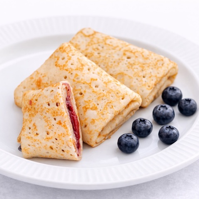 Блины с малиной