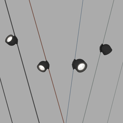 DK5540-BK Поворотный светильник для трека-ремня Belty, серия Spot, со светодиодом, D100*H107мм, 48V DC, 12W, RA90, 38°, 4000K, IP20, черный, алюминий