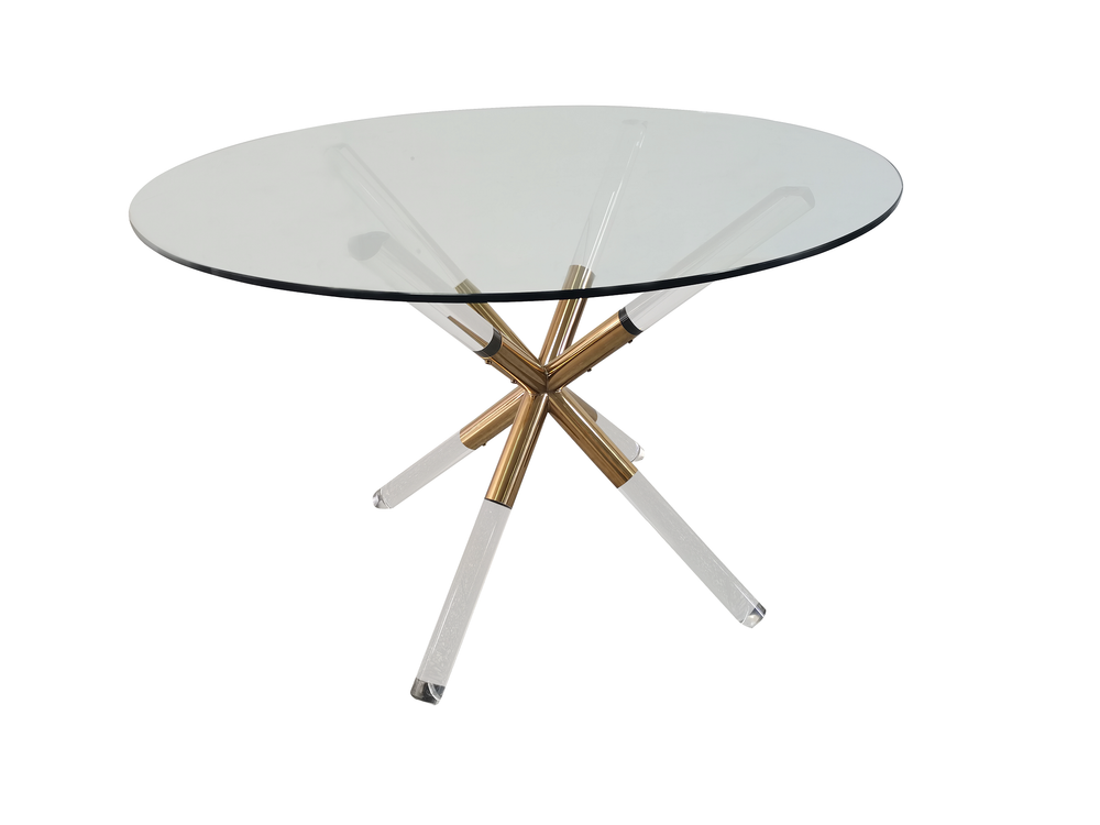 Стол обеденный Ist Casa Брайт, 110x110 см, прозрачный