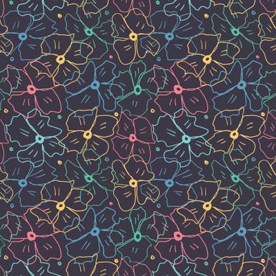 Цветик-семицветик на темно-минем.