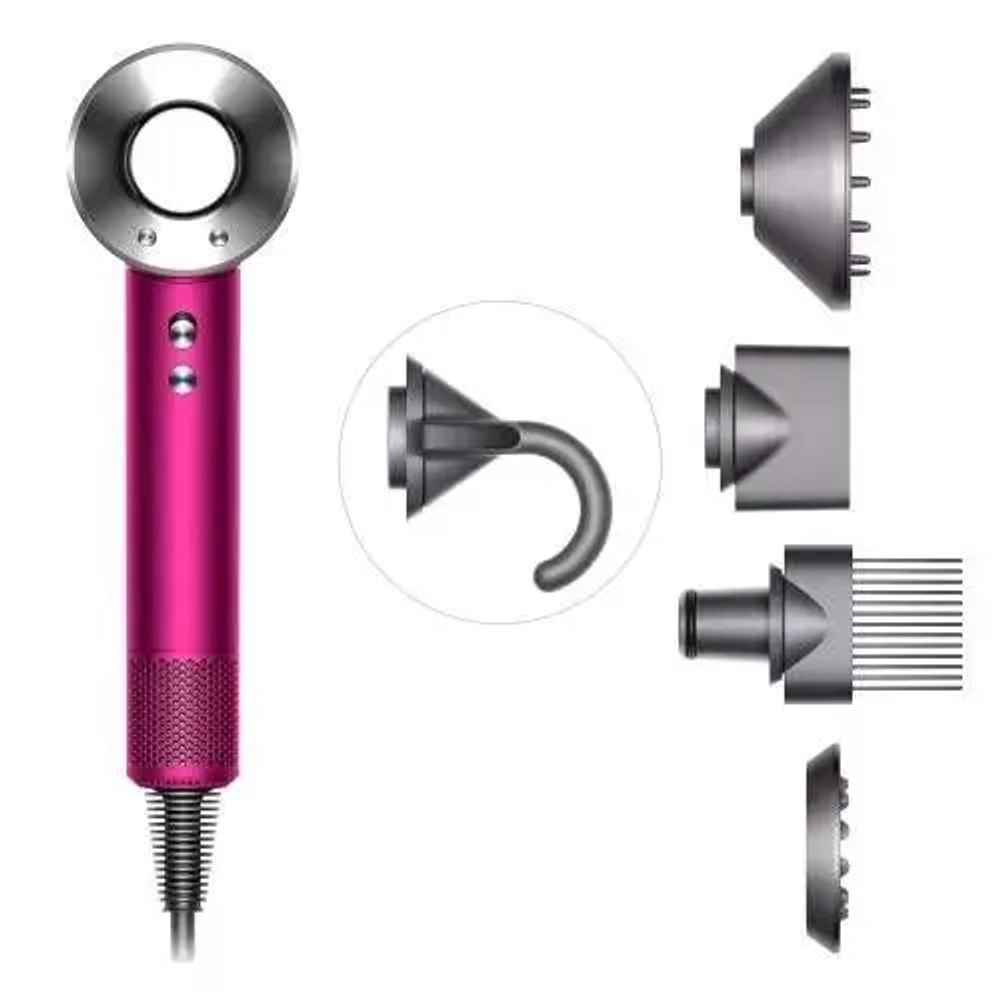 Фен Dyson Supersonic HD07, фуксия/никель (Fucsia/Nickel)