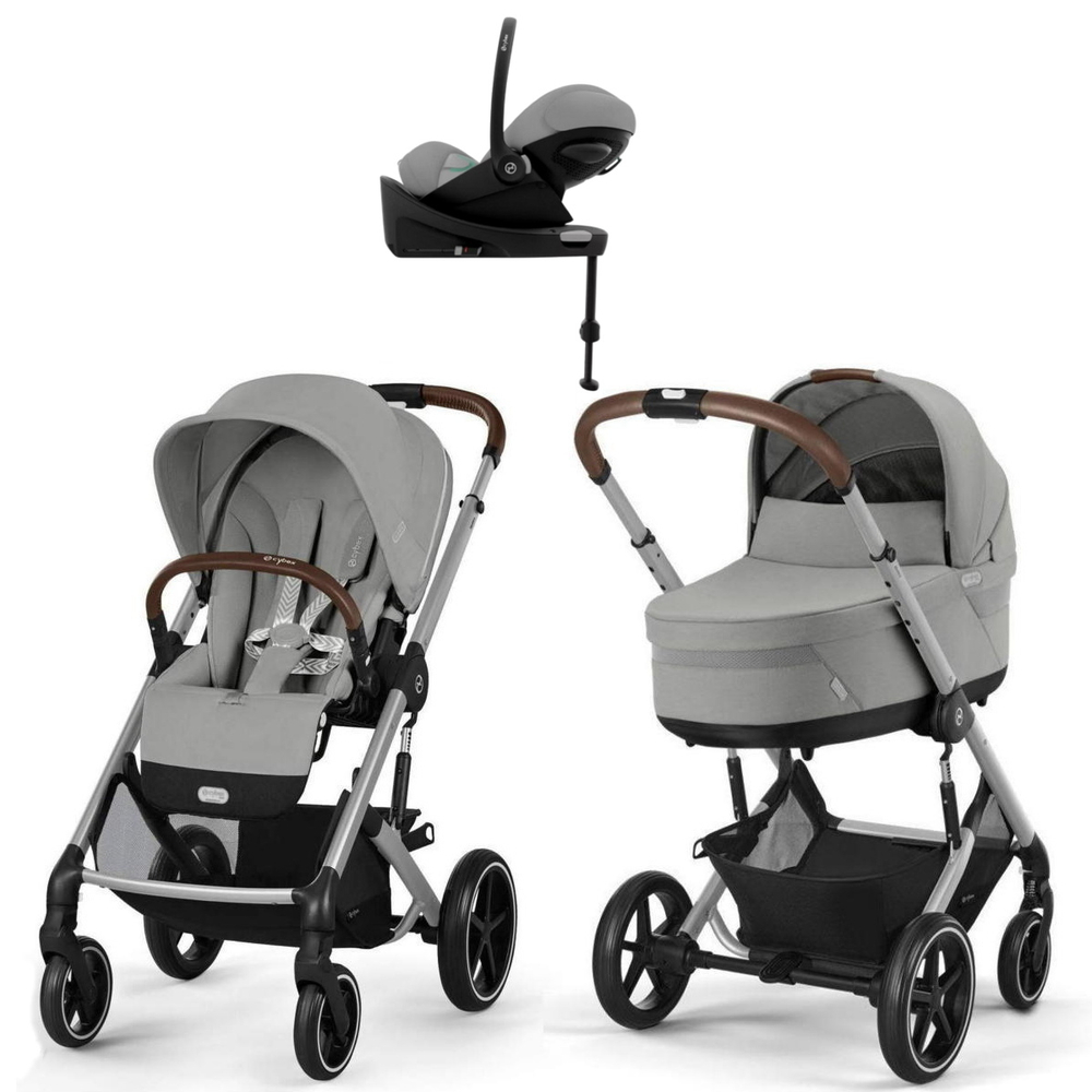 Коляска Cybex Balios S Lux SLV complete Cloud G Stone Grey Plus Base G 4 в 1 Stone Grey с дождевиками