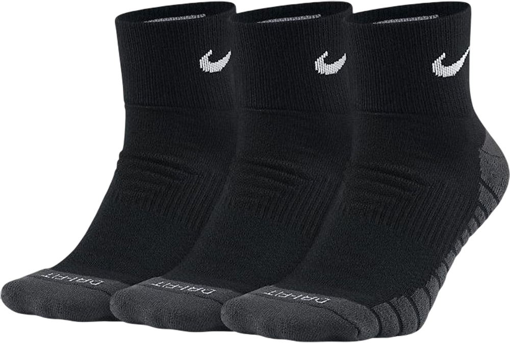 Теннисные носки Nike Dry Cushioned Quarter 3P - черный