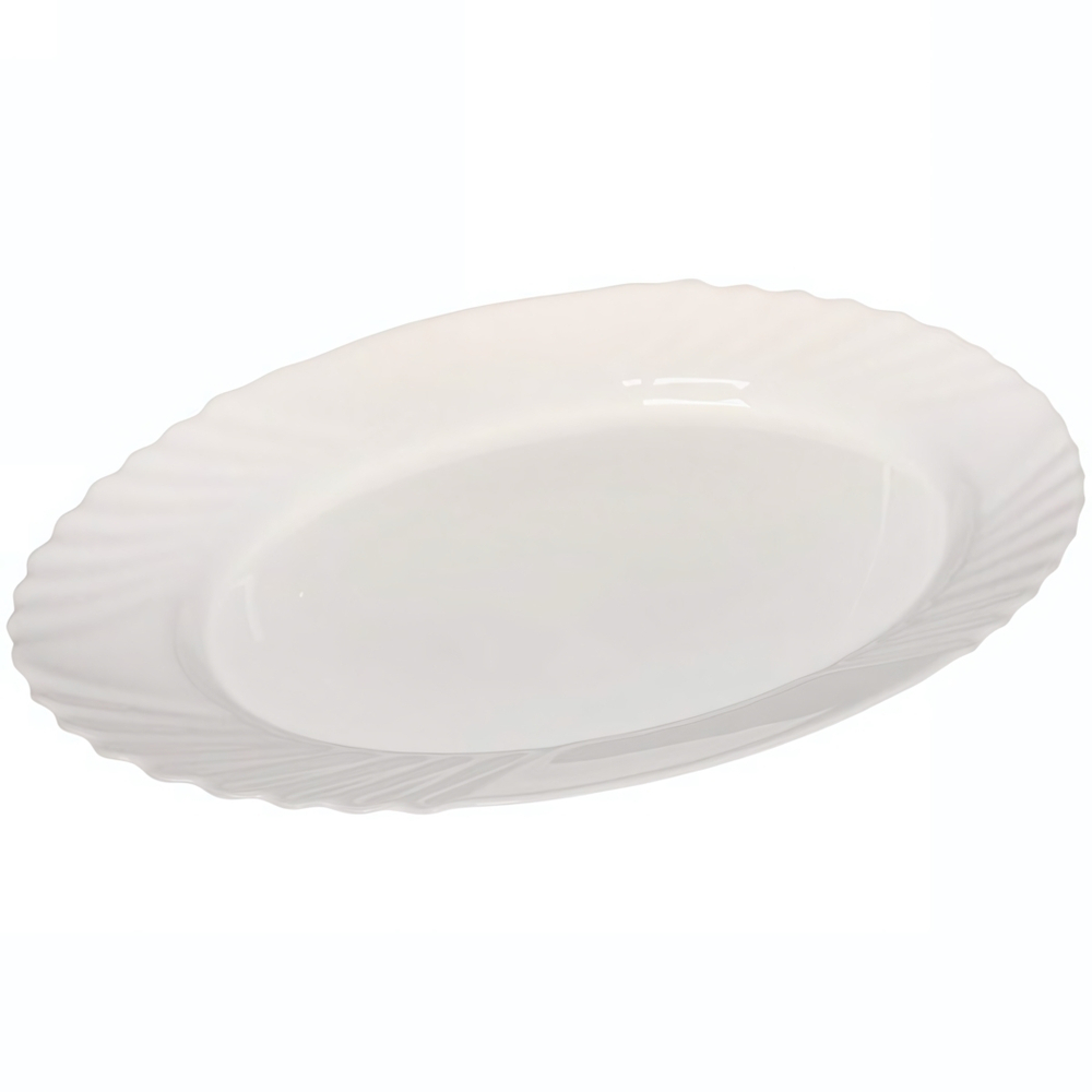 Блюдо сервировочное «White magic» 35*24,8*3см стеклокерамика Фестоны