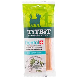 Лакомство TiTBiT Dental+ для собак мелких пород Снек с бараниной