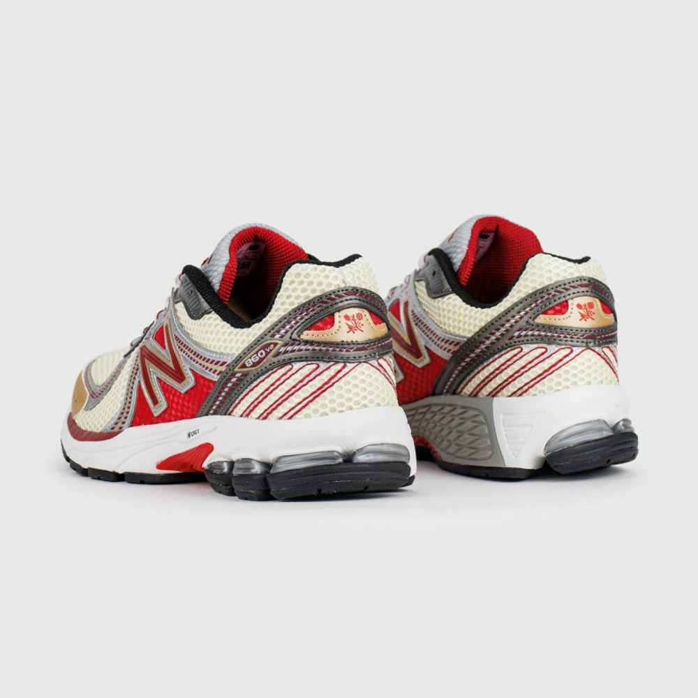 кроссовки New Balance 860 v2 x Aime Leon Dore Beige / Red ML860AD2