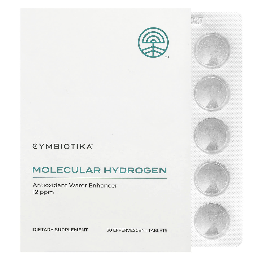Cymbiotika, Moleular Hydrogen, 30 шипучих таблеток (80 мг в 1 таблетке)