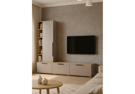 ТВ-тумба Woodville Филеста кашемир, дуб вотан