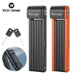 Замок велосипедный West Biking, YP0705080, оранжевый-чёрный
