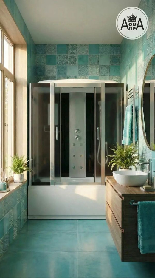 Душевая кабина AquAvipi 170х85х217 черно-белая