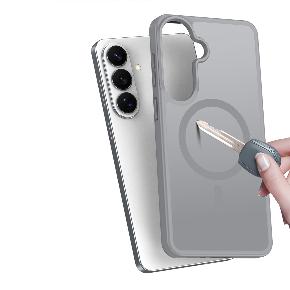 Чехол серого цвета с MagSafe для Samsung Galaxy S26, серия Yind Series от Dux Ducis
