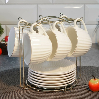 Чайный набор 12 предметов 210мл на подставке "Пломбир" (71355)