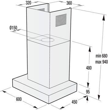 Витяжка GORENJE WHT68INB