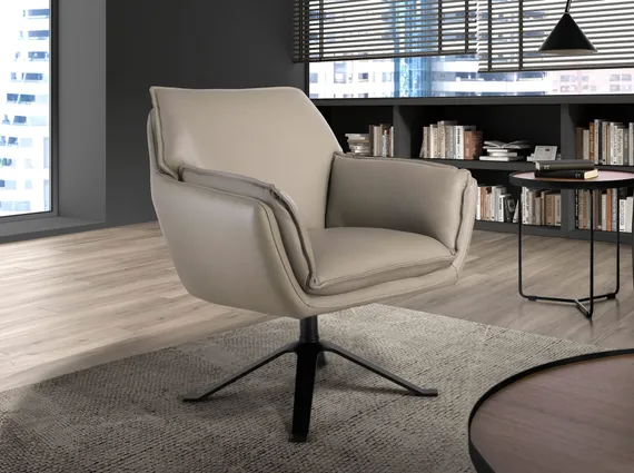 Кресло поворотное Angel Cerda 5125, серая кожа