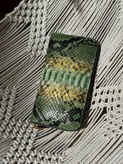 Кошелек из кожи питона на замке WA-256