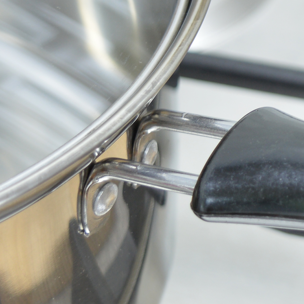 Ковш 2л нерж со стеклянной крышкой